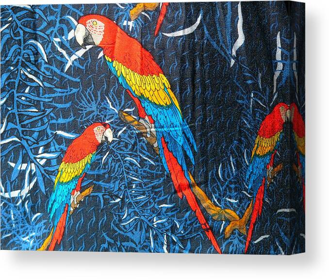Parrots Canvas Print featuring the digital art Texture #26 by Scott S Baker