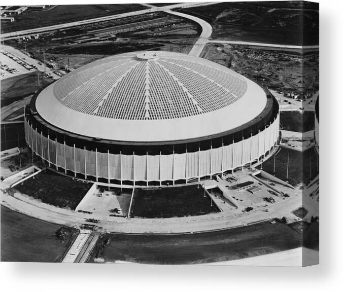 1970s Canvas Print featuring the photograph The Astrodome Aka The Eighth Wonder by Everett