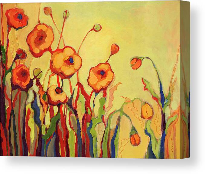 Floral Canvas Print featuring the painting The Beckoning by Jennifer Lommers