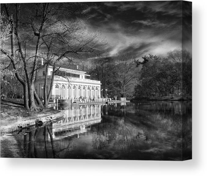 Boathouse Canvas Print featuring the photograph The Boathouse of Prospect Park by Jessica Jenney