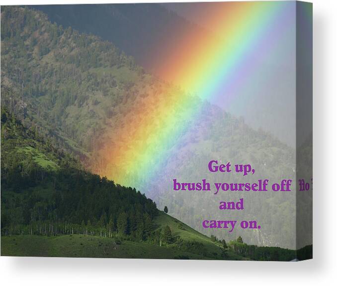 Nature Canvas Print featuring the photograph The colors Of The Rainbow Carry On by DeeLon Merritt