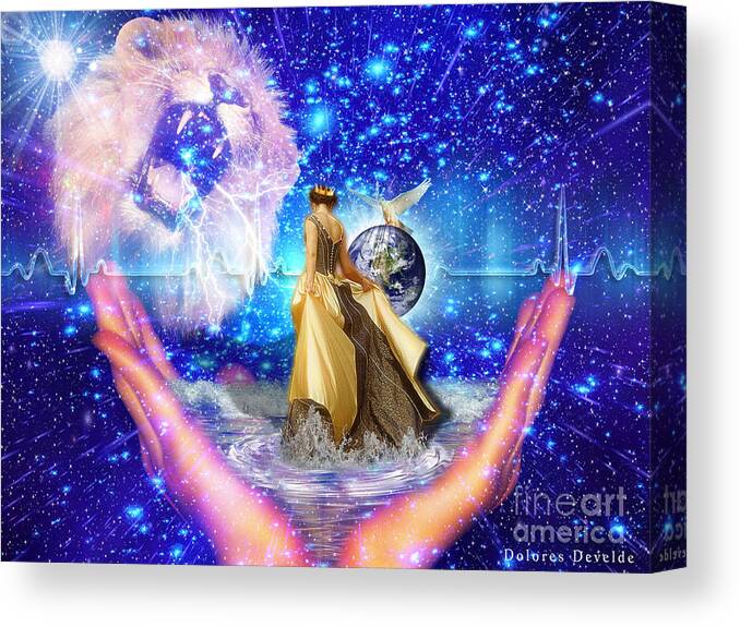 Gods Love Canvas Print featuring the digital art The depth of Gods love by Dolores Develde