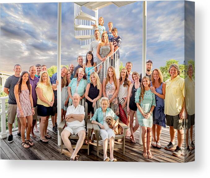 Canvas Print featuring the photograph The Dezzutti Family by Mike Covington