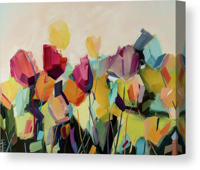 Floral Canvas Print featuring the painting The Genius in All of Us by Holly Van Hart