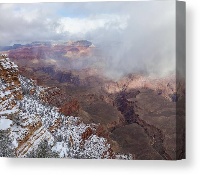 Landscape Canvas Print featuring the photograph the Grand Canyon Overlook 3 by Jonathan Nguyen