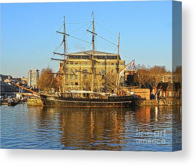 Bristol Dock Canvas Print featuring the photograph The Kaskelot in Bristol Dock by Terri Waters