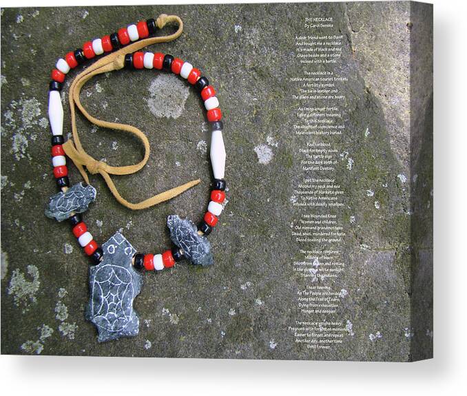 native American Canvas Print featuring the photograph The Necklace by Carol Senske