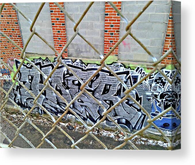 Graffiti Artists Canvas Print featuring the painting The Overpass by Anitra Handley-Boyt