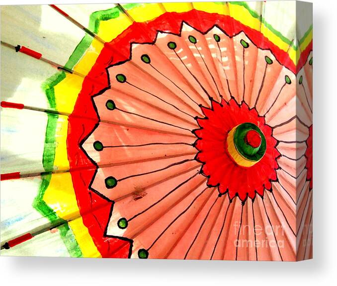 Photography Canvas Print featuring the photograph The Paper Umbrella by Nancy Kane Chapman