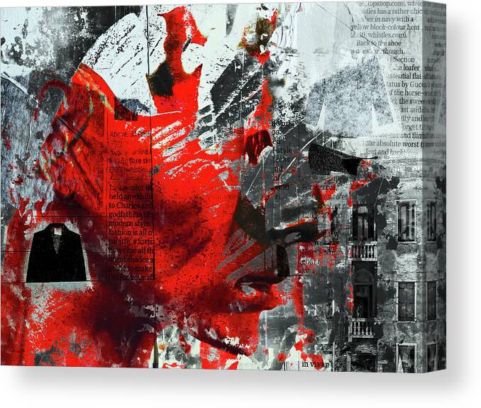 Confusion Canvas Print featuring the photograph The red head in confusion by Gabi Hampe