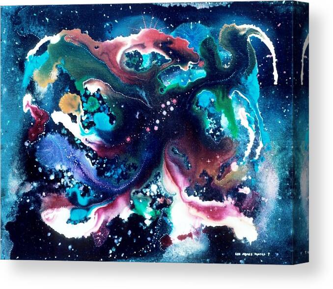 Spiritual Canvas Print featuring the painting The Red Stars of Paradise by Lee Pantas