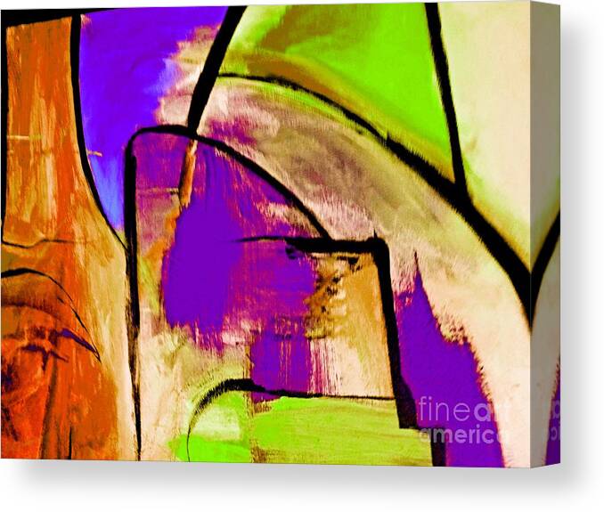 Abstract Canvas Print featuring the digital art The Redefining Painting Abstract by Lisa Kaiser