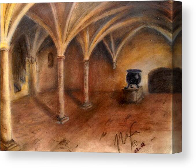  Canvas Print featuring the pastel The Sacred Room by Marx Rehburg