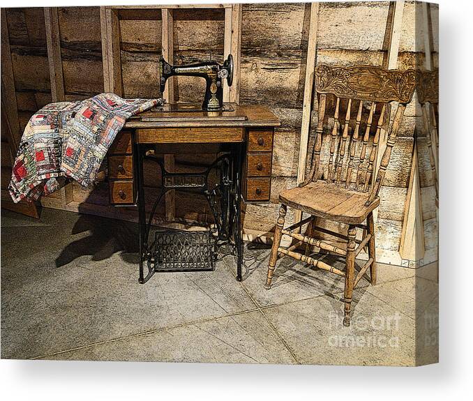 Al Bourassa Canvas Print featuring the photograph The Sewing Room II by Al Bourassa