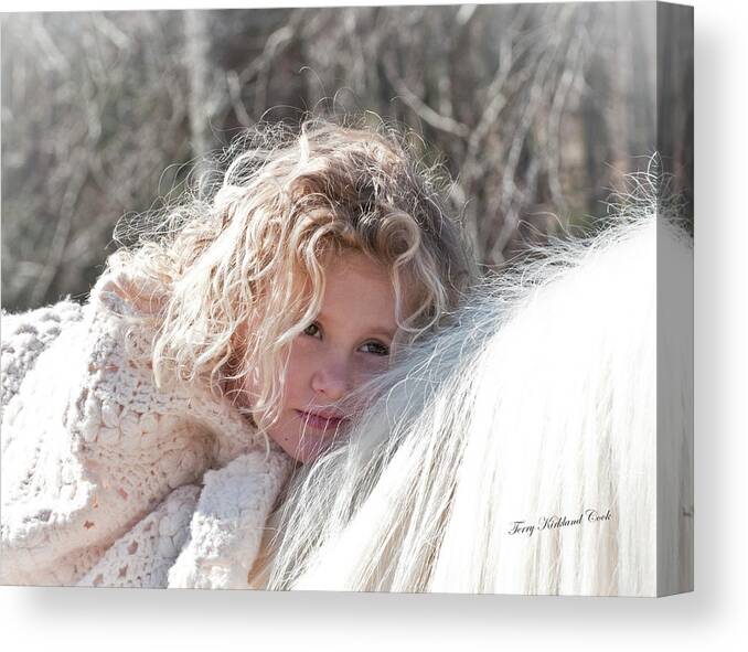 Equine Canvas Print featuring the photograph The Snow Bunny by Terry Kirkland Cook