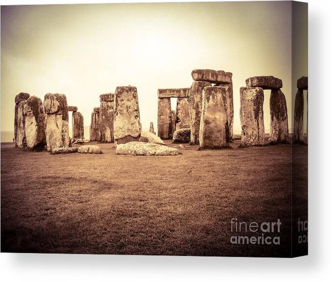 Stonehenge Canvas Print featuring the photograph The Stones by Denise Railey