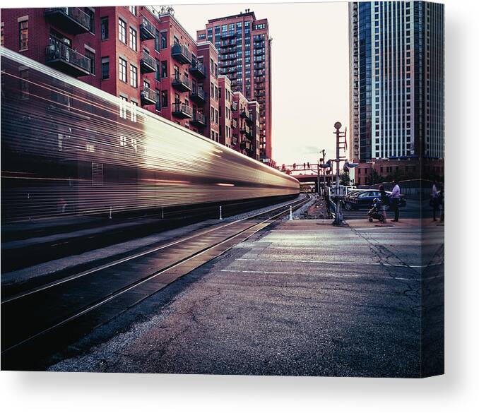 Chicago Canvas Print featuring the photograph The Waiting Game by Nisah Cheatham