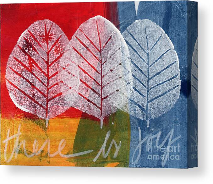 Abstract Canvas Print featuring the painting There Is Joy by Linda Woods