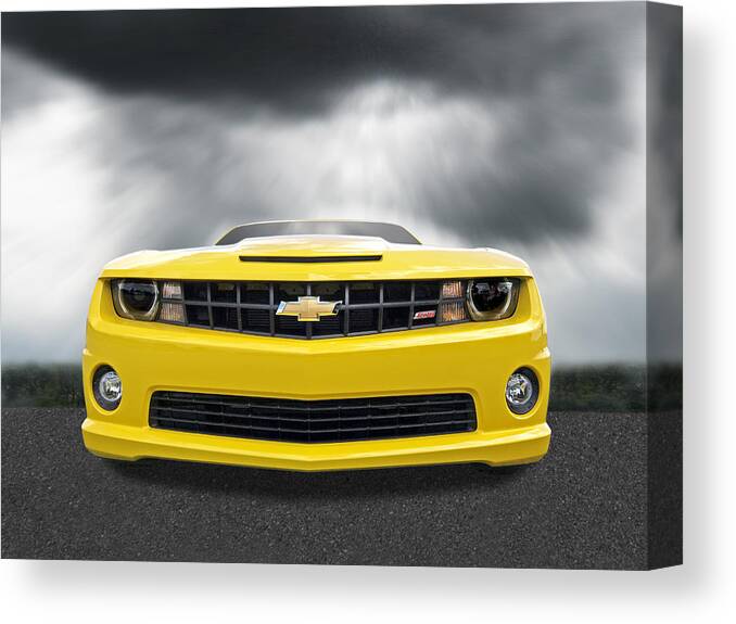 Camaro Canvas Print featuring the photograph There's a Storm Coming - Camaro SS by Gill Billington