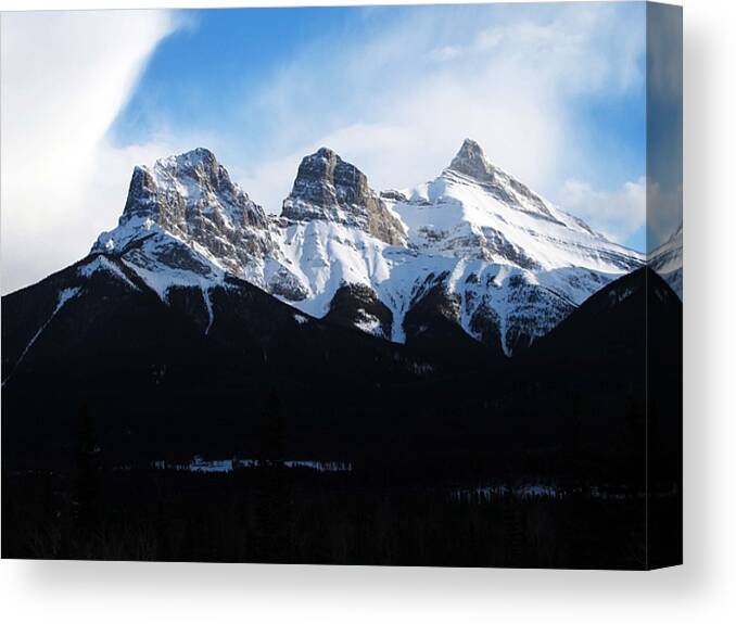Three Canvas Print featuring the photograph Three Sisters by Steve Parr