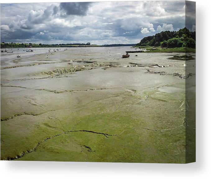 Estuary Canvas Print featuring the photograph Tide is Out by Geoff Smith
