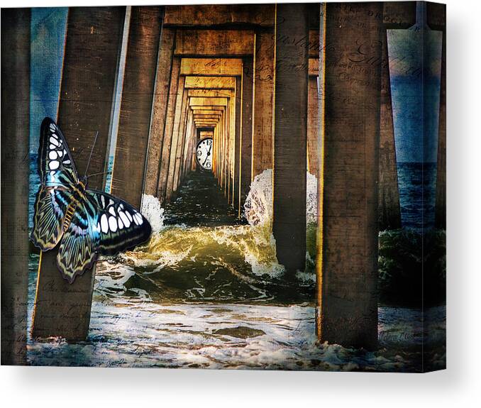 Time Awash Canvas Print featuring the photograph Time Awash by Bellesouth Studio