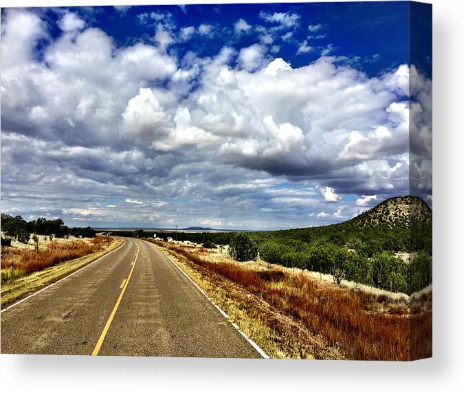 Clouds Canvas Print featuring the photograph Torrance County Clouds by Brad Hodges