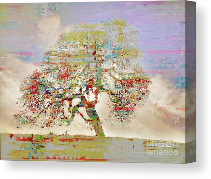 Painting Canvas Print featuring the painting Tree Art 54tr by Gull G