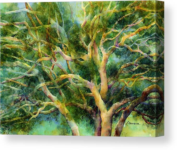 Oak Canvas Print featuring the painting Twisted Oak by Hailey E Herrera