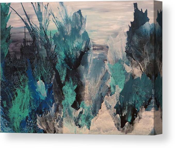 Abstract Canvas Print featuring the painting Unveiled by Soraya Silvestri