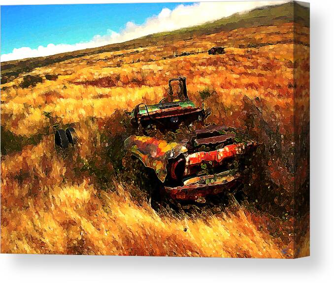 Upcountry Canvas Print featuring the digital art Upcountry Wreck by Kenneth Armand Johnson