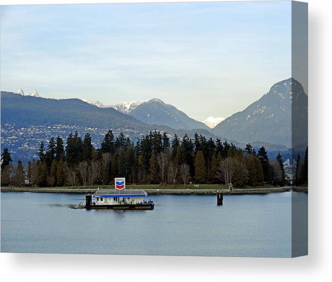Vancouver Canvas Print featuring the photograph Vancouver Energy Afloat by Robert Meyers-Lussier