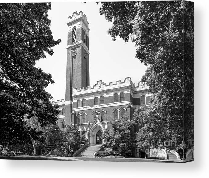 Aau Canvas Print featuring the photograph Vanderbilt University Kirkland Hall by University Icons