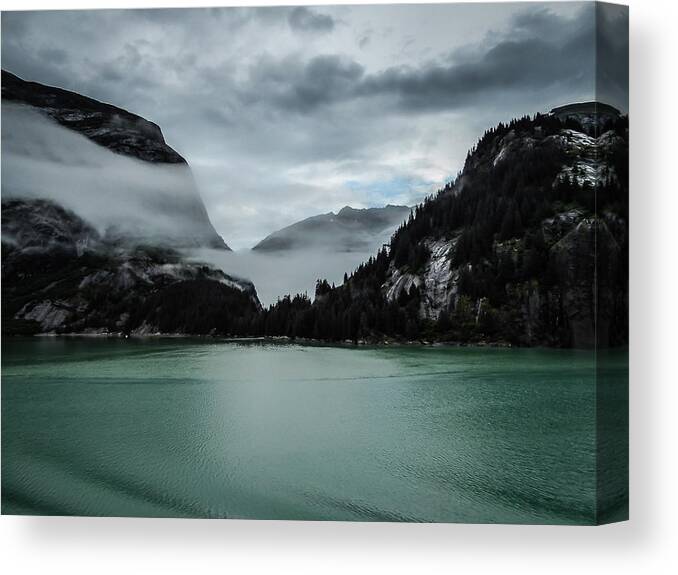 Alaska Canvas Print featuring the photograph Veiled by Pamela Newcomb