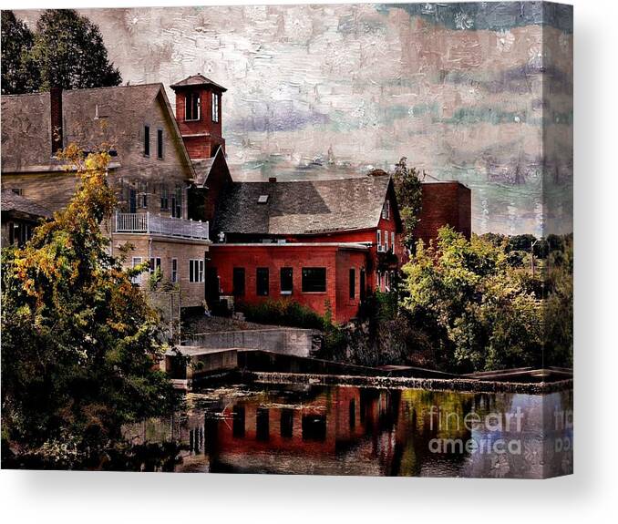 Cityscape Canvas Print featuring the photograph View From The Squamscott River by Marcia Lee Jones