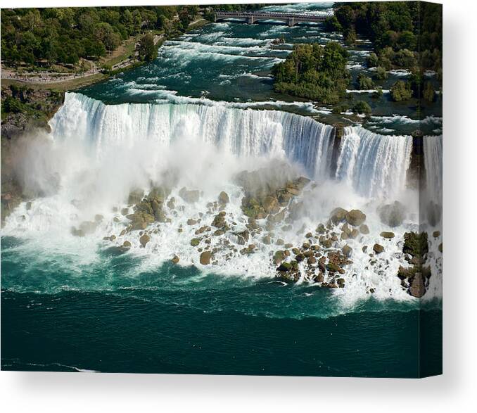 Amercian Falls Canvas Print featuring the photograph View from the Top I by Kathi Isserman