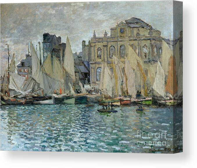 View Of Le Havre Canvas Print featuring the painting View of Le Havre by Claude Monet
