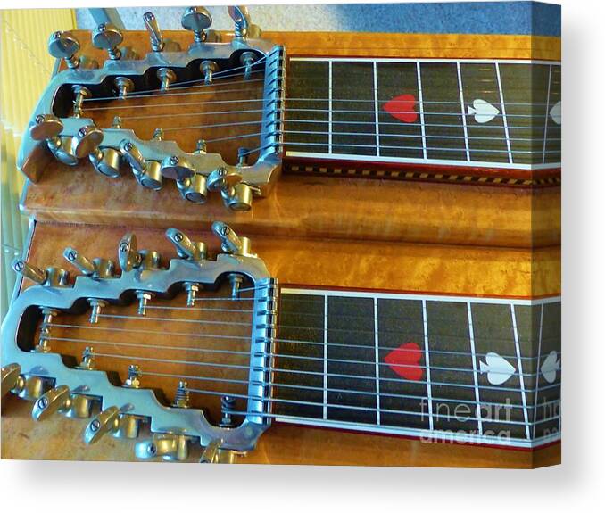 Vintage Unknown Maybe 1968 Canvas Print featuring the photograph Vintage Sho-Bud Pedal Steel by Rosanne Licciardi