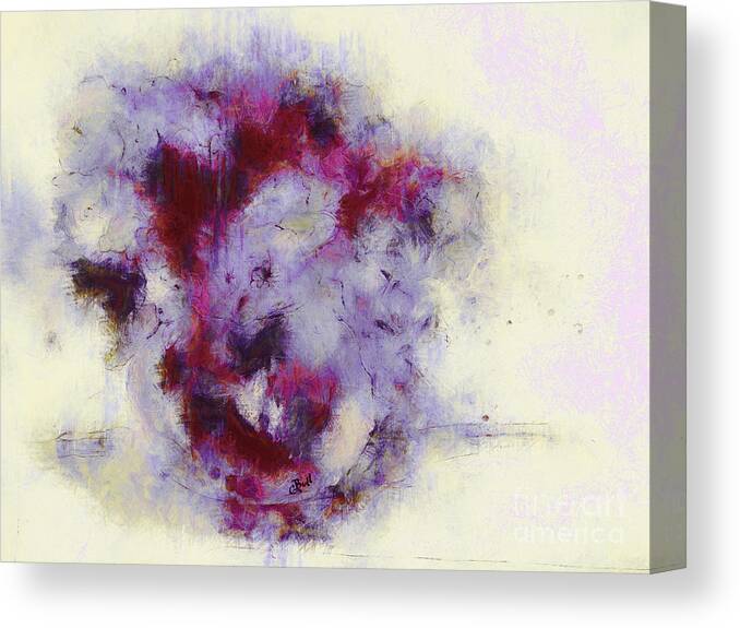 Violets Canvas Print featuring the digital art Violets Abstract by Claire Bull