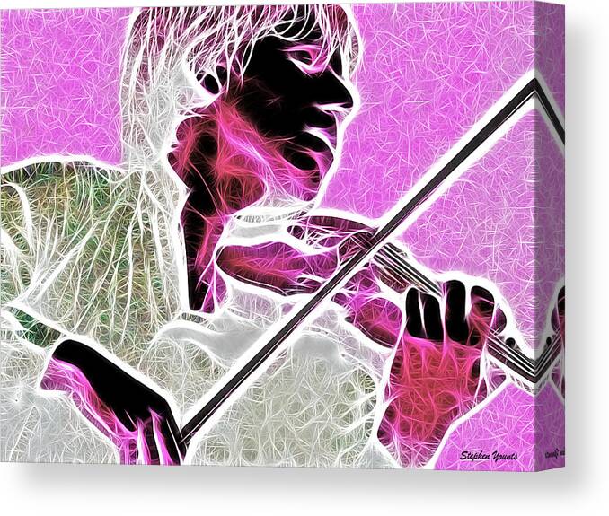 Violin Canvas Print featuring the digital art Violin by Stephen Younts