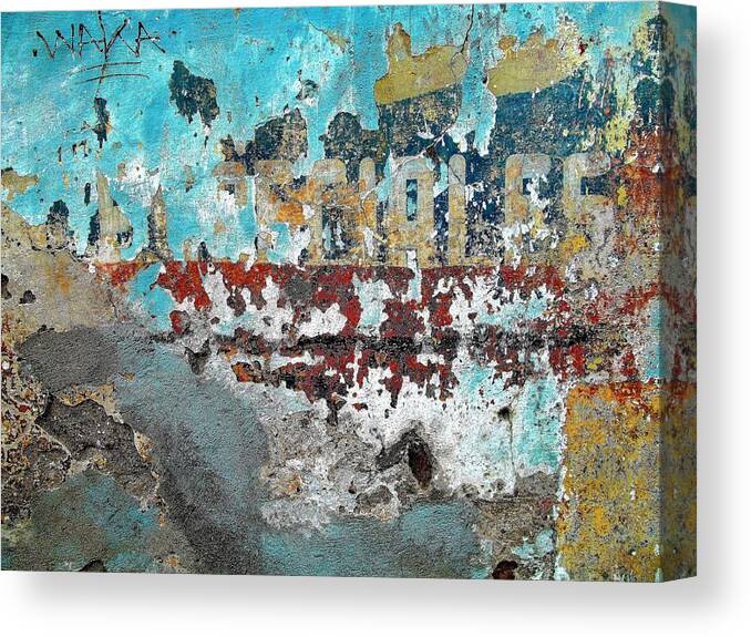 Texture Canvas Print featuring the photograph Wall Abstract 98 by Maria Huntley