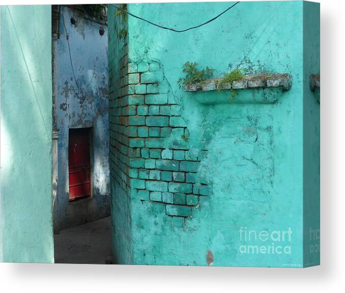 Wal Canvas Print featuring the photograph Walls by Jean luc Comperat