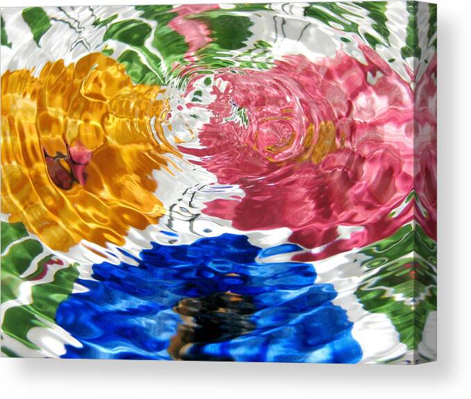 Water Flowers Canvas Print featuring the photograph Water Flowers by Diana Angstadt