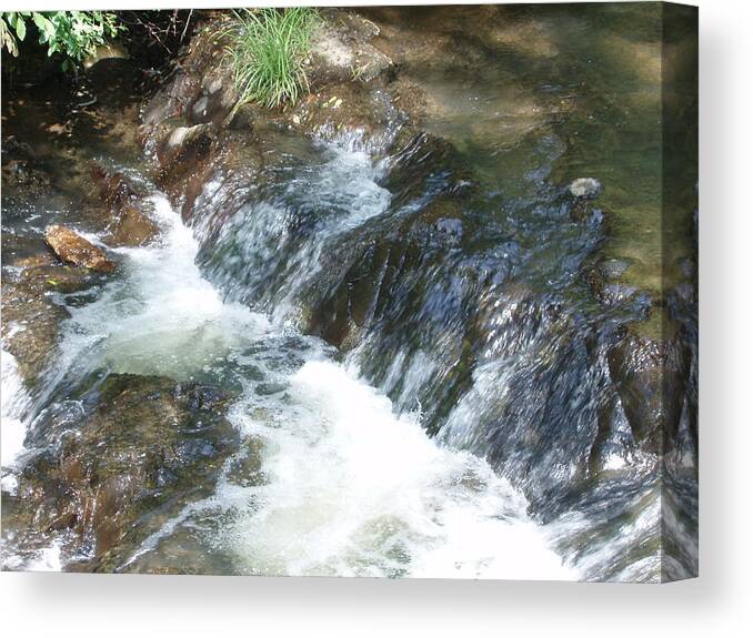 Waterfall Canvas Print featuring the photograph Waterfall Cresendo by Kicking Bear Productions