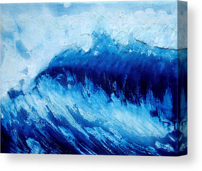 Oil Canvas Print featuring the painting Wave XIX by Martine Letoile