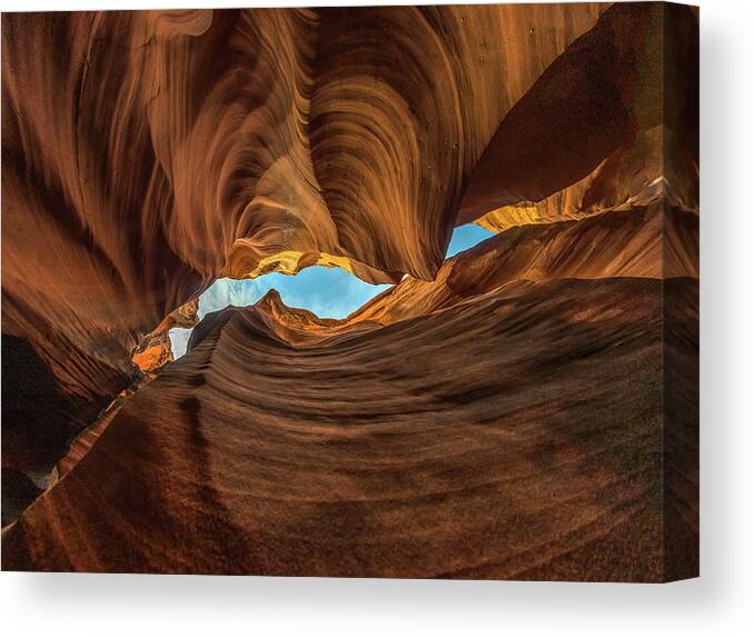 Antelope Canyon Canvas Print featuring the photograph Wavy by Bryan Xavier