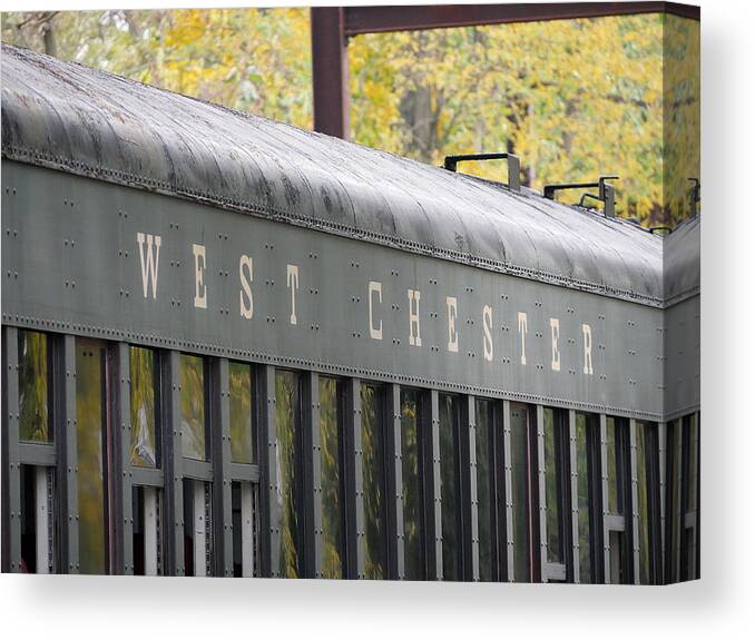 Richard Reeve Canvas Print featuring the photograph West Chester Railroad - Passenger Car by Richard Reeve