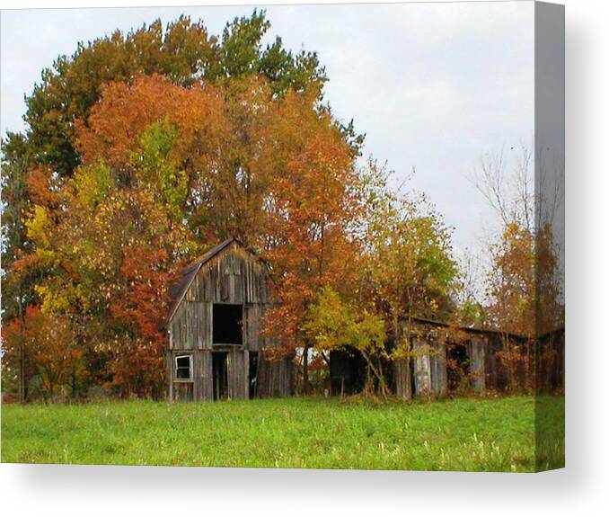 Barn Canvas Print featuring the photograph Westerville Barn by Peter McIntosh
