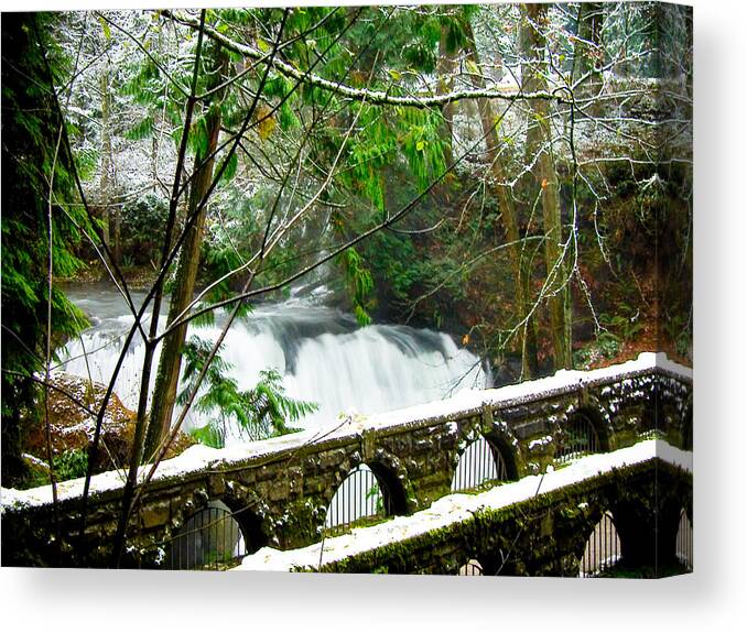 Whatcom Falls Canvas Print featuring the photograph Whatcom Falls 3 by Craig Perry-Ollila