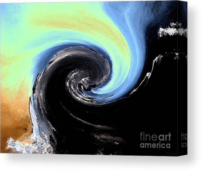 Abstract Canvas Print featuring the photograph When Darkness Meets Light by Standing Crow